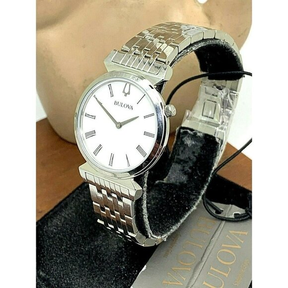Bulova Women's Watch 96L275 Roman Numeral White Dial Stainless Steel Quartz - Picture 2 of 13